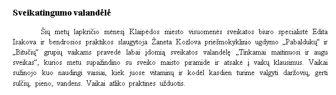Sveikatingumo valandėlė